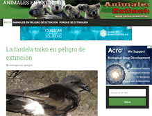 Tablet Screenshot of animalesenextincion.info